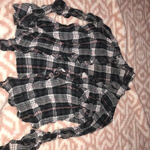BKE Large Black, White, & Purple flannel
